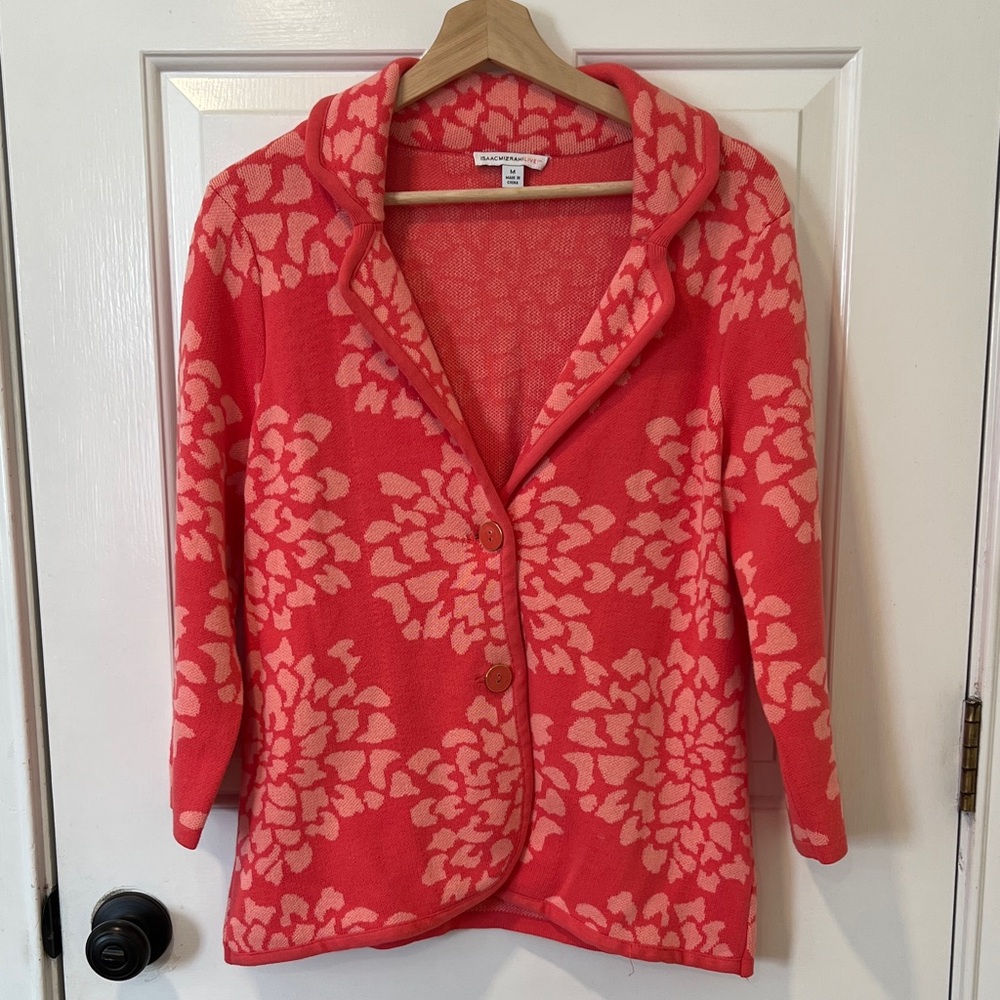 Isaac Mizrahi Coral Floral Blazer